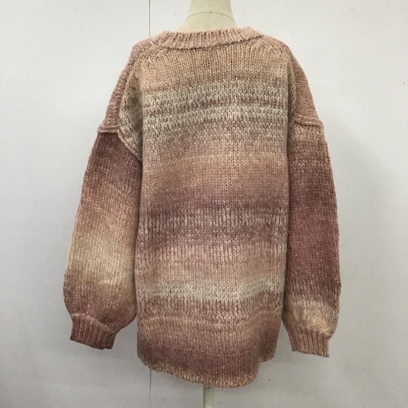 ローリーズファーム LOWRYS FARM ニット、セーター 長袖 LF622122TS グラデーションニット L 無地 桃 / ピンク / レディース USED 古着 中古 10125811