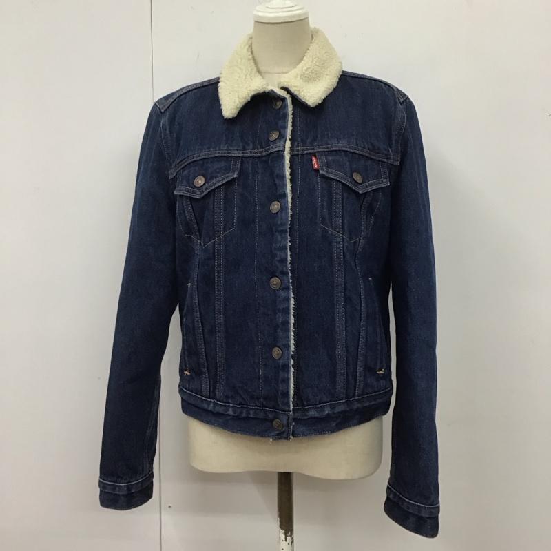 リーバイス Levi s ジャケット、上着 ジャケット、ブレザー PC9-36136-0001 デニムジャケット 裏ボア ジージャン S ロゴ、文字 インディゴ / インディゴ / レディース USED 古着 中古 10109652