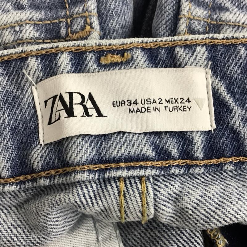 ザラ ZARA パンツ デニム、ジーンズ 34 無地 水色 / ライトブルー / レディース USED 古着 中古 10136507