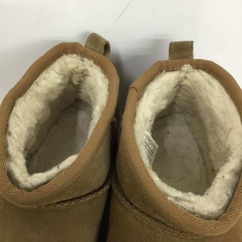 アグ UGG ブーツ ショートブーツ 1135092 クラシック ウルトラ ミニ プラットフォーム 厚底 26cm 26.0cm ロゴ、文字 ベージュ / ベージュ / メンズ USED 古着 中古 10147130