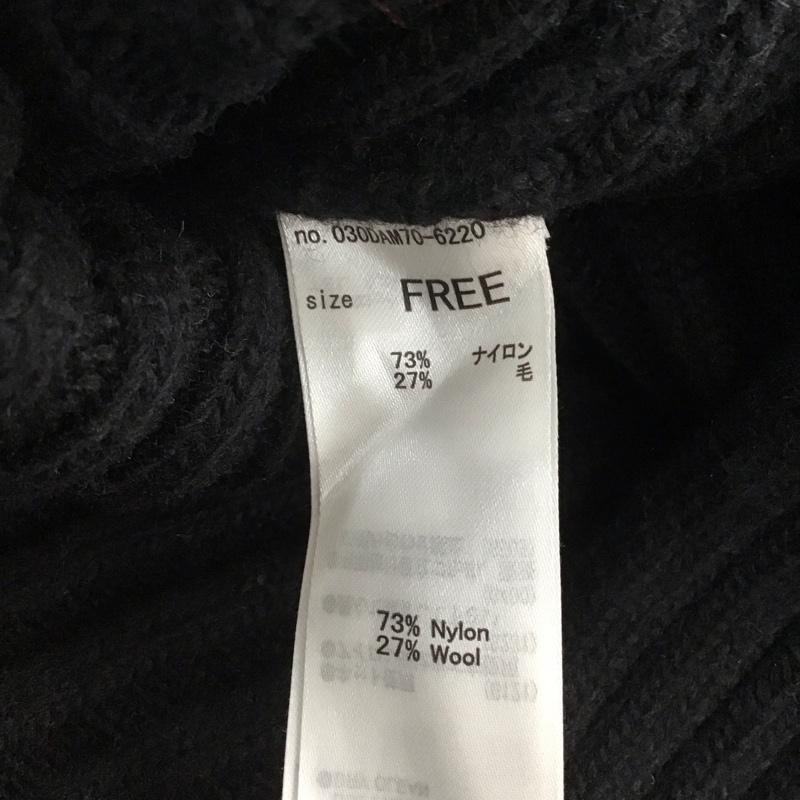 スライ SLY ニット、セーター 長袖 030dam70-6220 ハイネッククロップド丈ニット リブショート丈レイヤード FREE 無地 黒 / ブラック / レディース USED 古着 中古 10144209