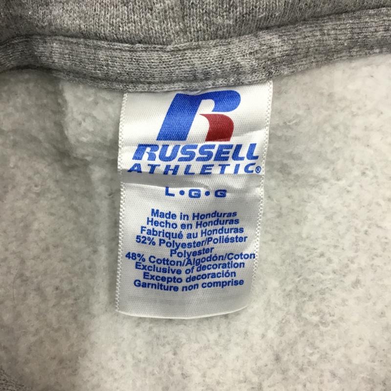 ラッセルアスレティック Russell Athletic パーカー 長袖 長袖パーカー フード付きパーカー プリントスウェット トレーナー L ロゴ、文字 灰 / グレー /  メンズ USED 古着 中古 10116850