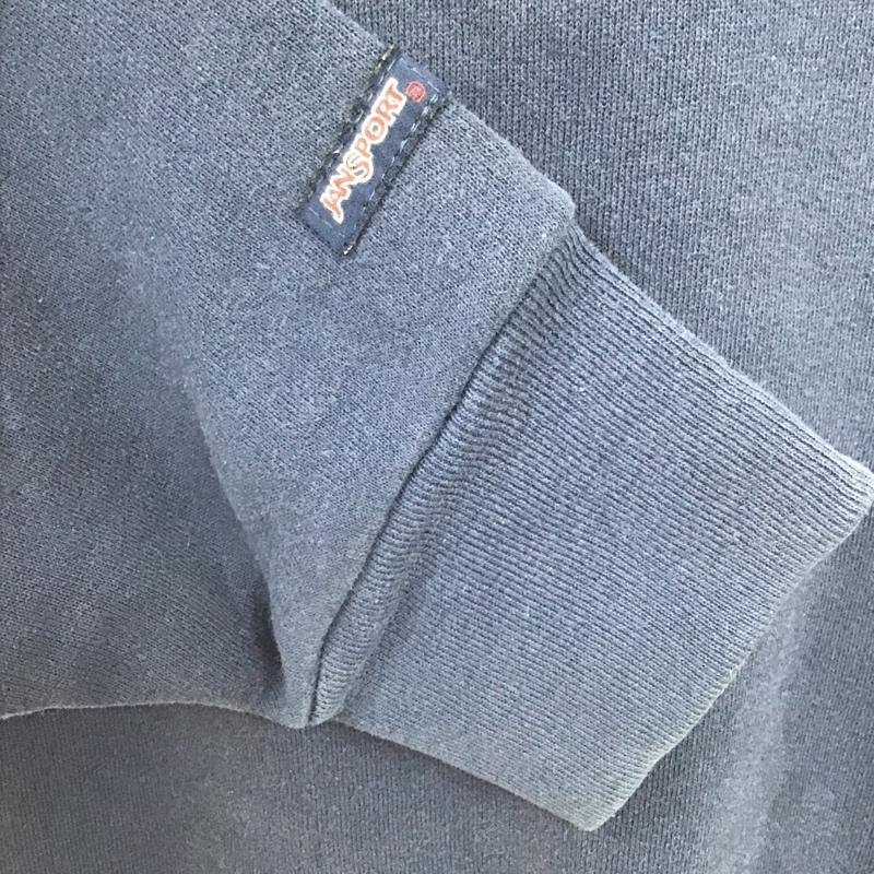ジャンスポーツ JANSPORT トレーナー 長袖 長袖トレーナー 刺繍スウェット 長袖カットソー クルーネック 90s XL ロゴ、文字 紺 / ネイビー / メンズ USED 古着 中古 10105599