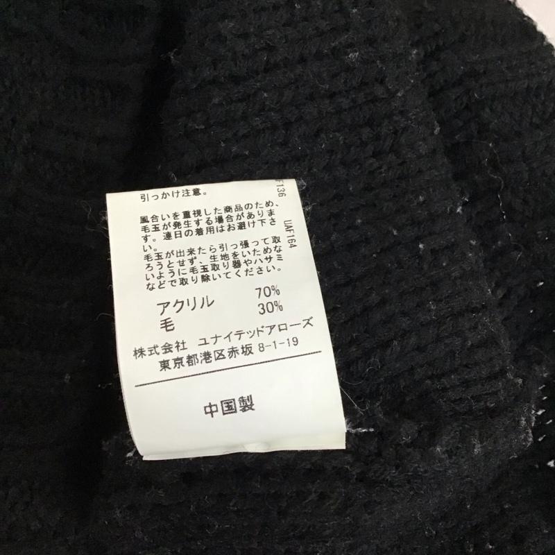 グリーンレーベルリラクシング green label relaxing ニット、セーター 長袖 長袖ニットカットソー ニット セーター クルーネックニット 無地 黒 / ブラック / レディース USED 古着 中古 10117873