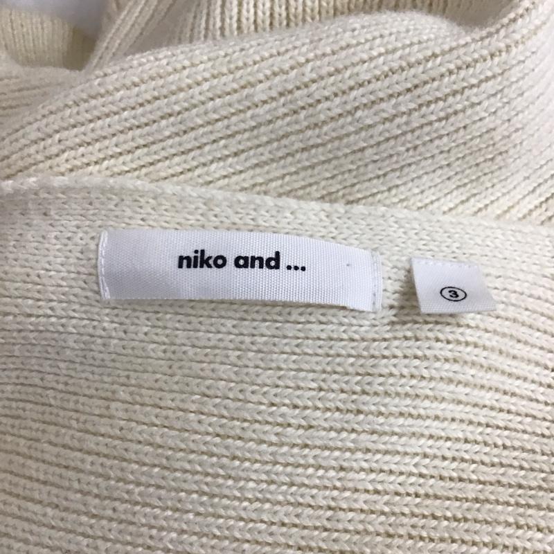 ニコアンド niko and... ニット、セーター 長袖 長袖ニットカットソー ニット セーター クルーネックニット 3 無地 白 / ホワイト / レディース USED 古着 中古 10119046