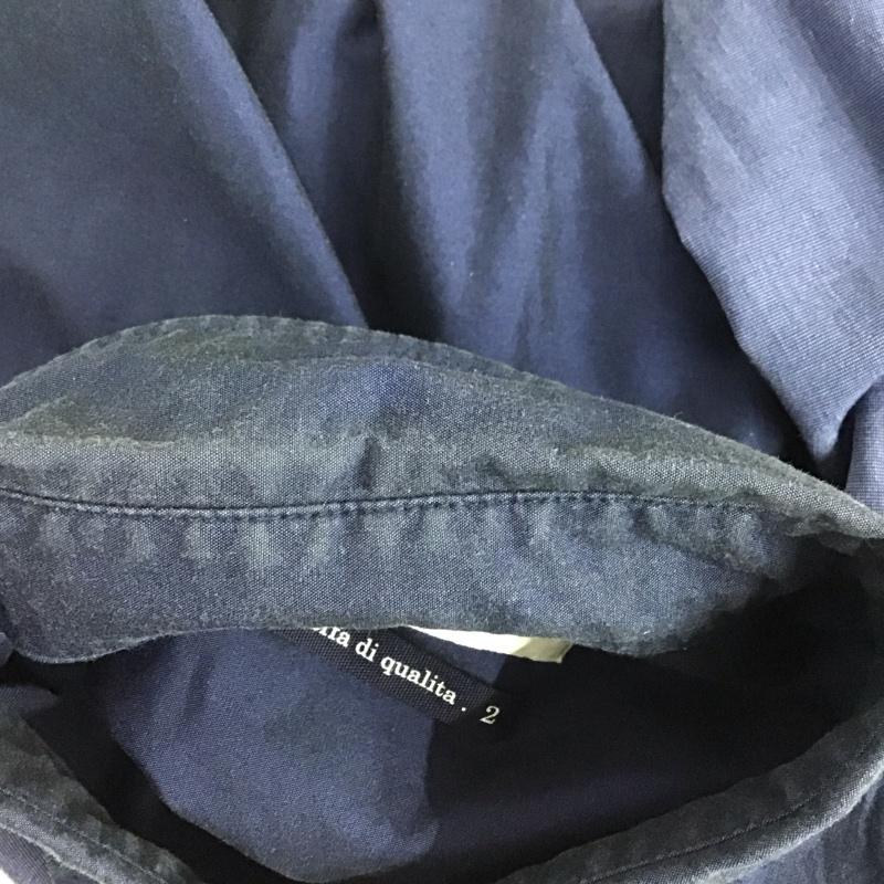 マリネロ MARINERO シャツ、ブラウス 長袖 長袖シャツ 無地シャツ カラーシャツ ボタンダウンシャツ 2 無地 紺 / ネイビー / メンズ USED 古着 中古 10131767