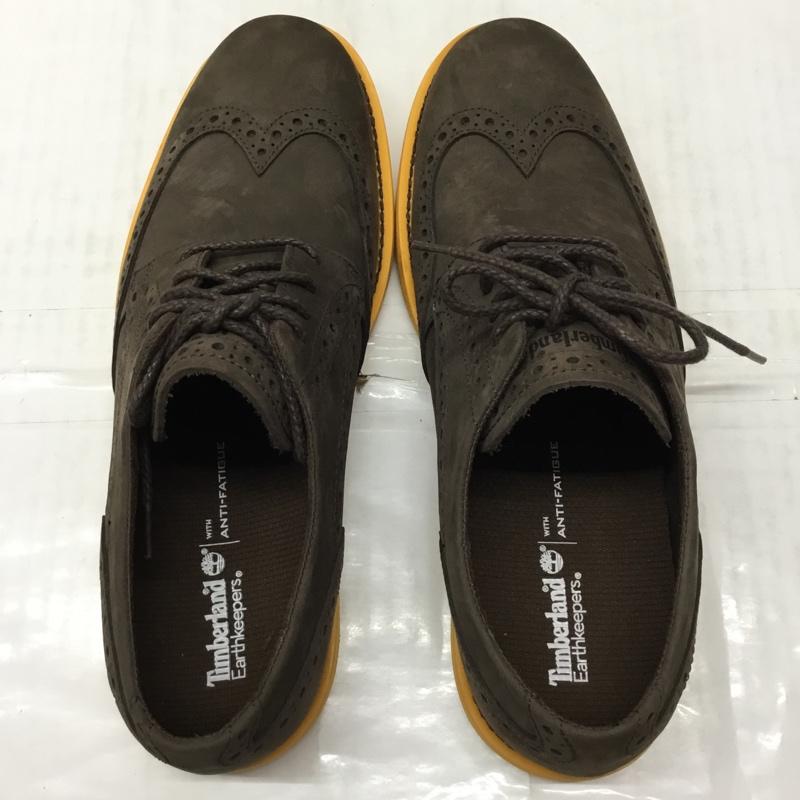ティンバーランド Timberland カジュアルシューズ カジュアルシューズ 3309A Earthkeepers ドレスシューズ 7.5 箱有 ワンポイント ダークブラウン / ダークブラウン / X 橙 / オレンジ / メンズ USED 古着 中古 10113704