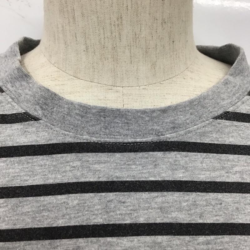 エフティーシー FTC Tシャツ 半袖 FTC017SUMSH06 PRINTEDSTRIPETEE 半袖カットソー プリントTシャツ クルーネックカットソー L ボーダー柄 黒 / ブラック / X 灰 / グレー /  メンズ USED 古着 中古 10110933