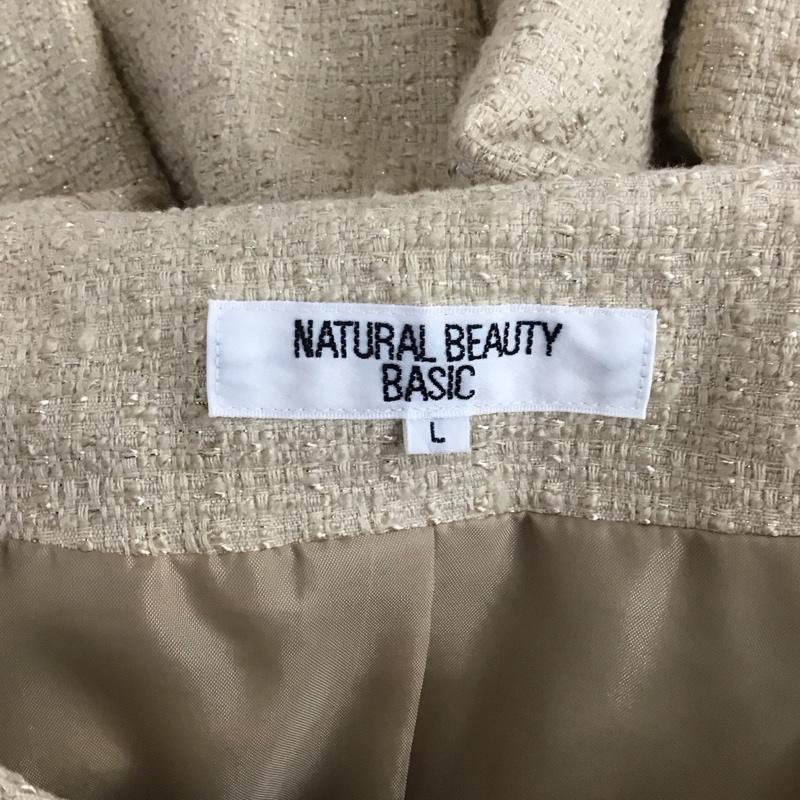 ナチュラルビューティーベーシック NATURAL BEAUTY BASIC ジャケット、上着 ジャケット、ブレザー L 無地 ベージュ / ベージュ / レディース USED 古着 中古 10127724