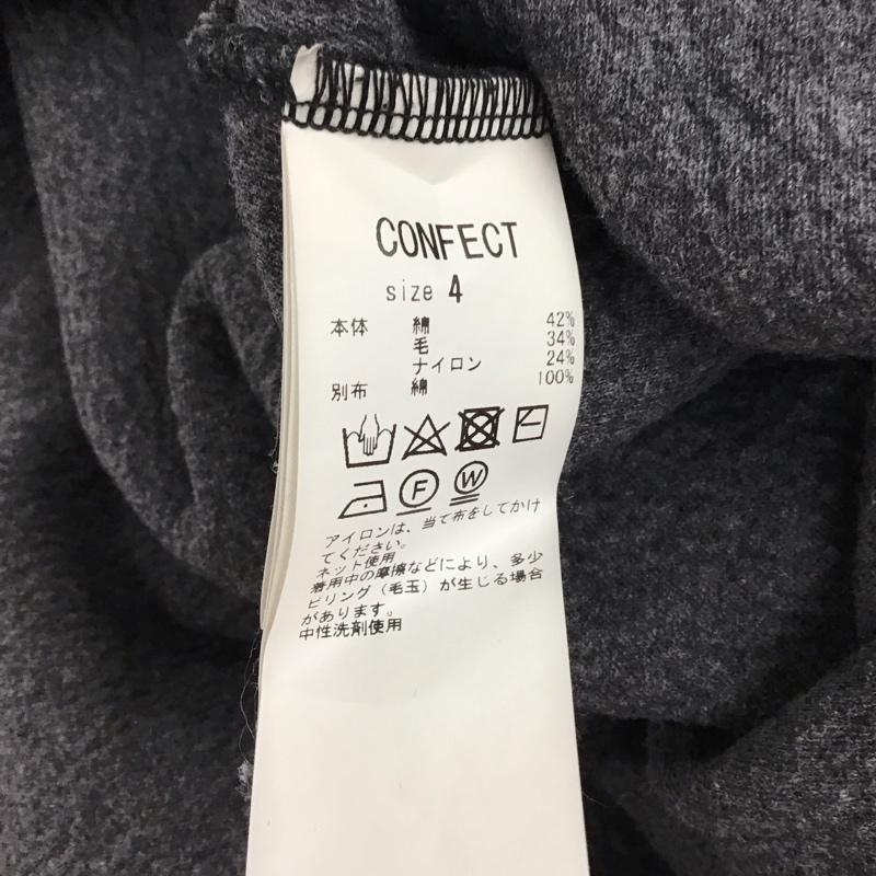 コンフェクト CONFECT ニット、セーター 長袖 長袖ニットカットソー クルーネック セーター 4 無地 ダークグレー / ダークグレー / メンズ USED 古着 中古 10149531
