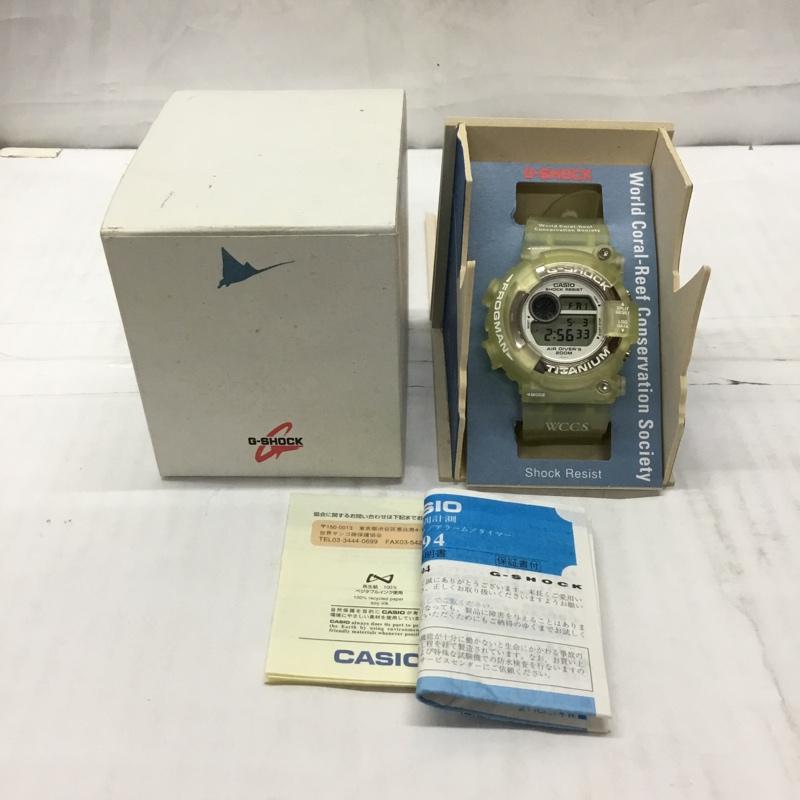 ジーショック G-SHOCK 腕時計 デジタル DW-8201WC FROGMAN W.C.C.S 世界サンゴ礁保護協会 箱有 ロゴ、文字 透明 / クリア / メンズ USED 古着 中古 10110542