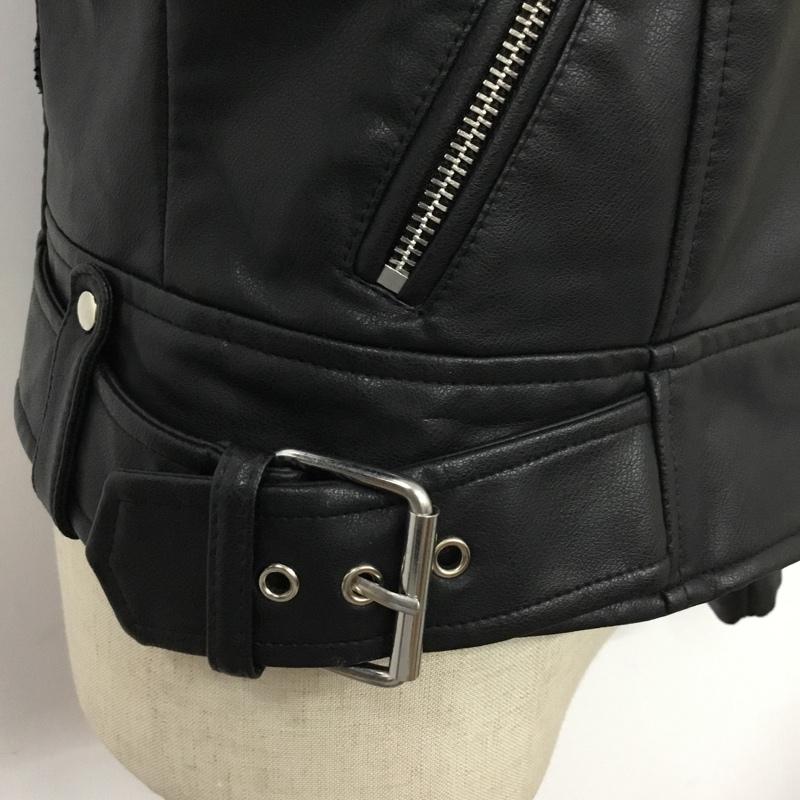 ザラ ZARA ジャケット、上着 ジャンパー、ブルゾン ライダースジャケット ジップアップジャケット アウター カラージャケット S 無地 黒 / ブラック / レディース USED 古着 中古 10110107