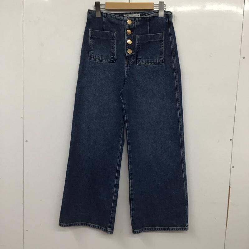 ザラ ZARA パンツ デニム、ジーンズ 36 無地 インディゴ / インディゴ / レディース USED 古着 中古 10136937