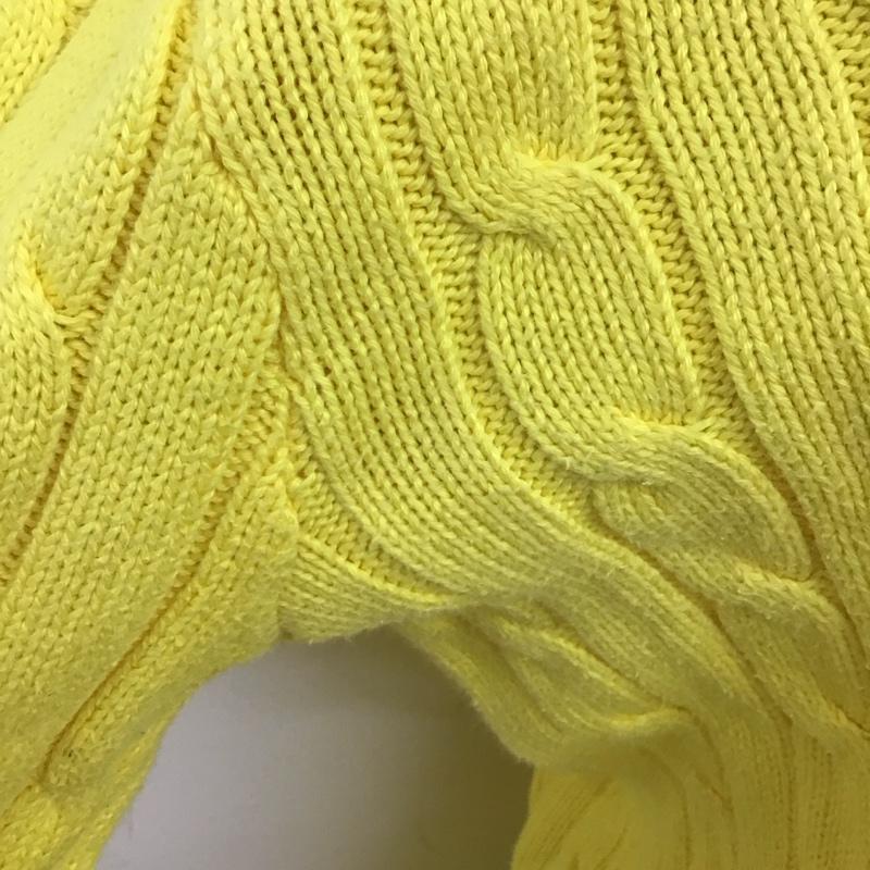 ポロラルフローレン POLO RALPH LAUREN ニット、セーター 長袖 M 無地 黄 / イエロー / レディース USED 古着 中古 10125021