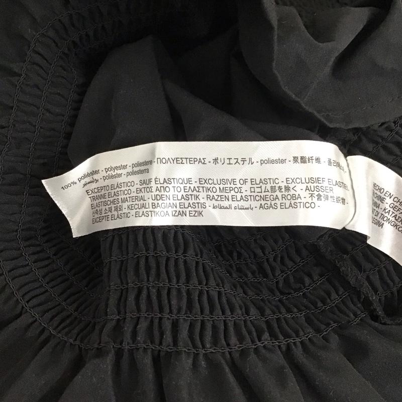 ザラ ZARA シャツ、ブラウス 長袖 8351 249 800 シャーリング XS 無地 黒 / ブラック / レディース USED 古着 中古 10109077