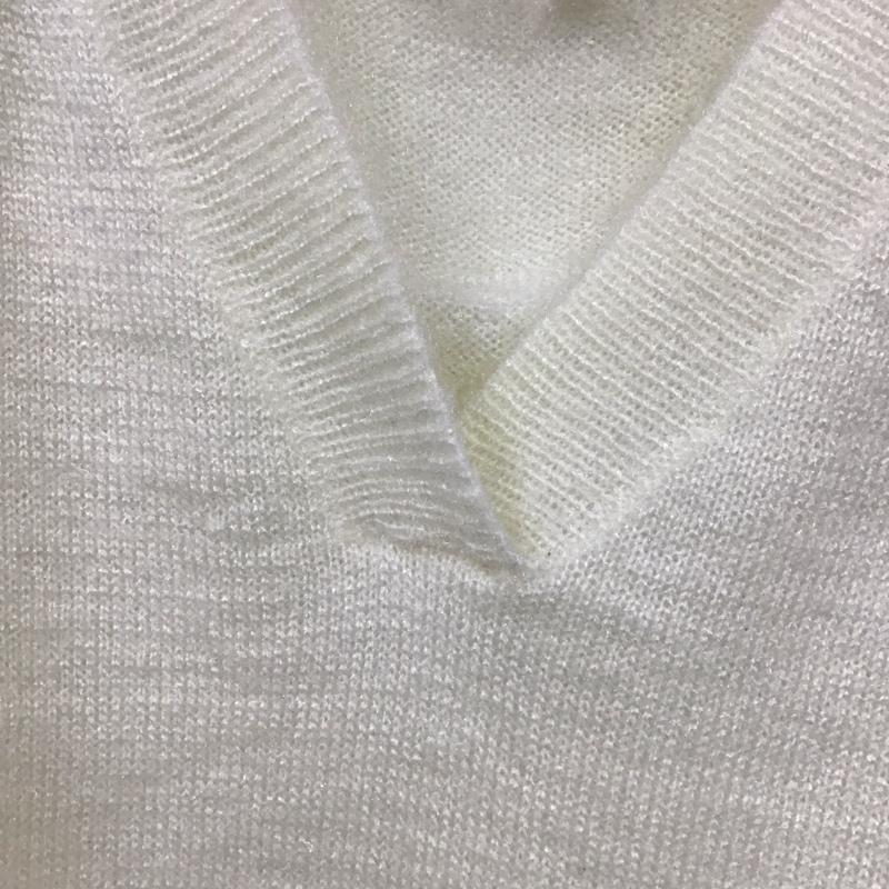 ロペピクニック ROPE PICNIC ニット、セーター 長袖 長袖ニットカットソー Vネック セーター 38 無地 白 / ホワイト / レディース USED 古着 中古 10128937