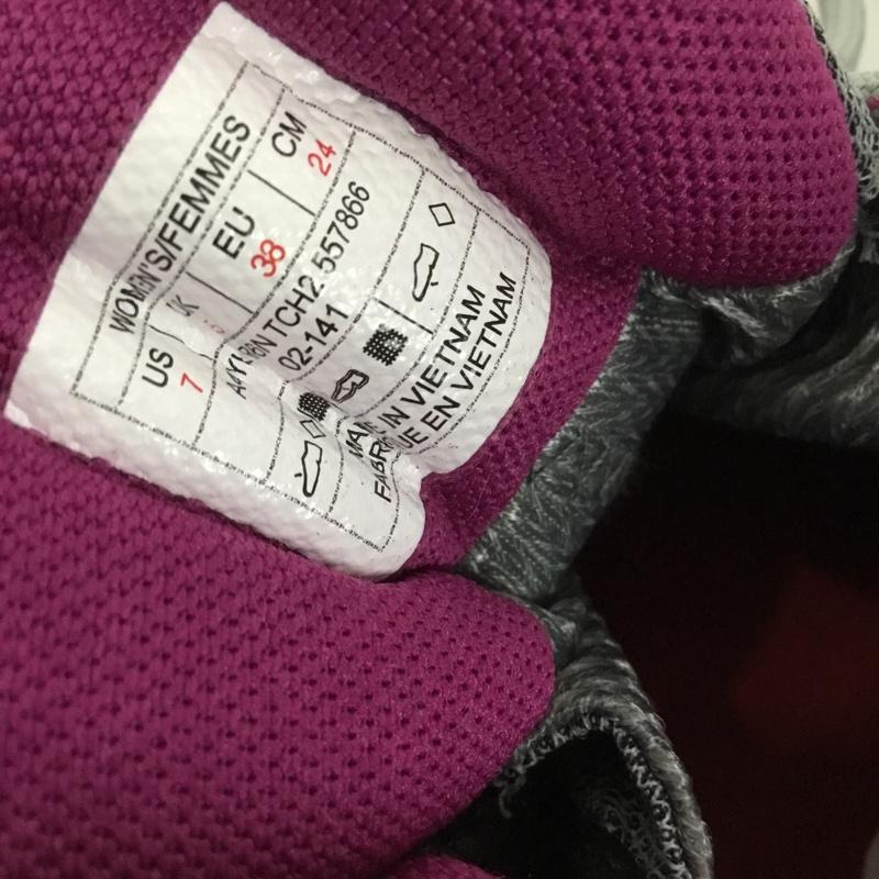 ザノースフェイス THE NORTH FACE アウトドアシューズ アウトドアシューズ 557866 トレッキングシューズ 24cm 24.0cm ロゴ、文字 紫 / パープル / X 灰 / グレー / レディース USED 古着 中古 10138543