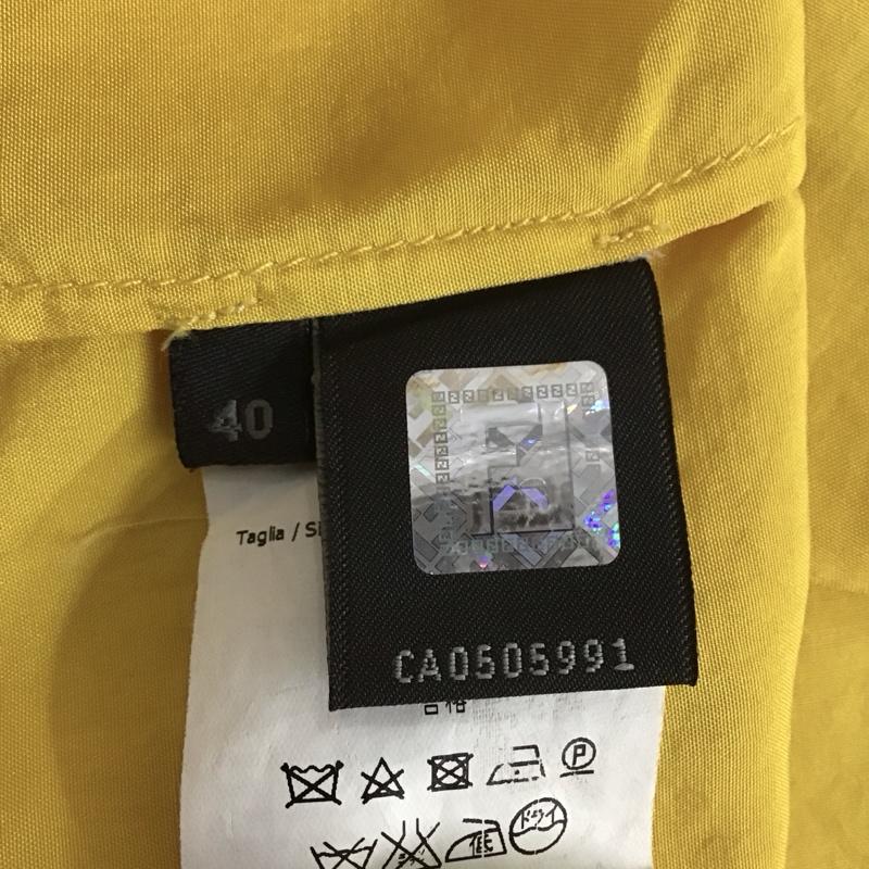 フェンディ FENDI カットソー 長袖 40 無地 黄 / イエロー / レディース USED 古着 中古 10133311