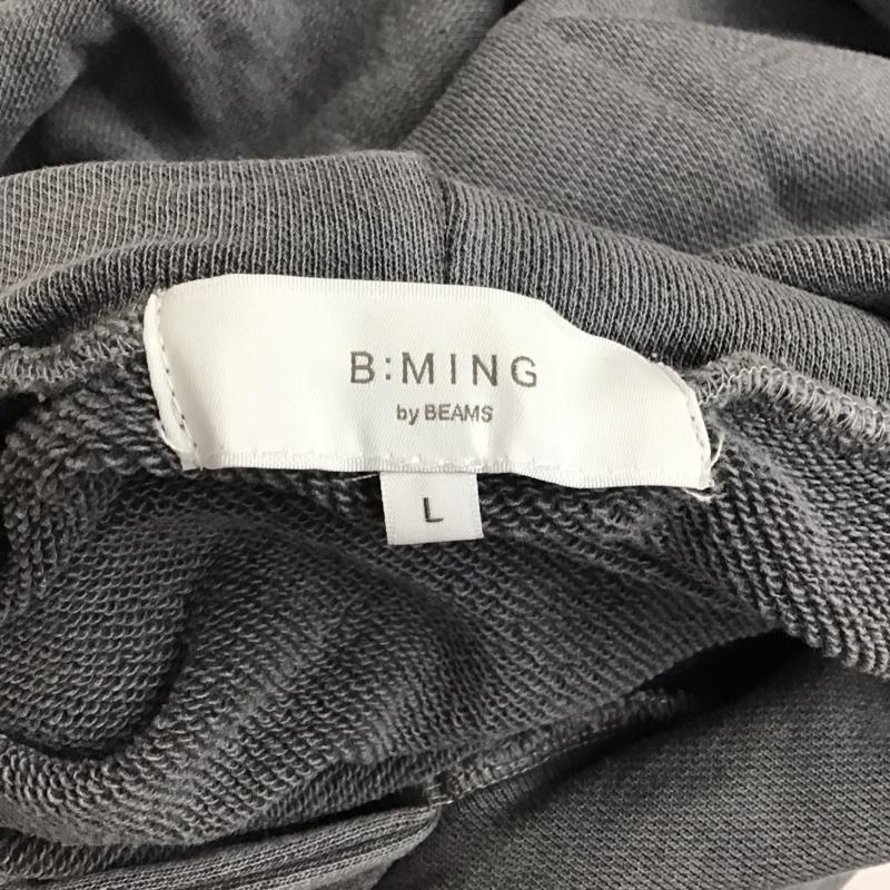ビーミング バイ ビームス B:MING by BEAMS パーカー 長袖 長袖パーカー フード付きパーカー プリントスウェット トレーナー L 無地 灰 / グレー /  メンズ USED 古着 中古 10120623
