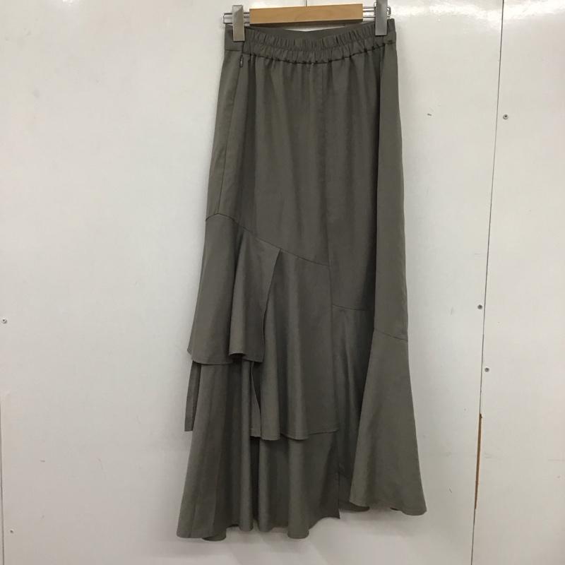 アズールバイマウジー AZUL BY MOUSSY スカート ロングスカート 268FSC31-032E アシンメトリースカート ロングフレアスカート S 無地 灰 / グレー / レディース USED 古着 中古 10136504
