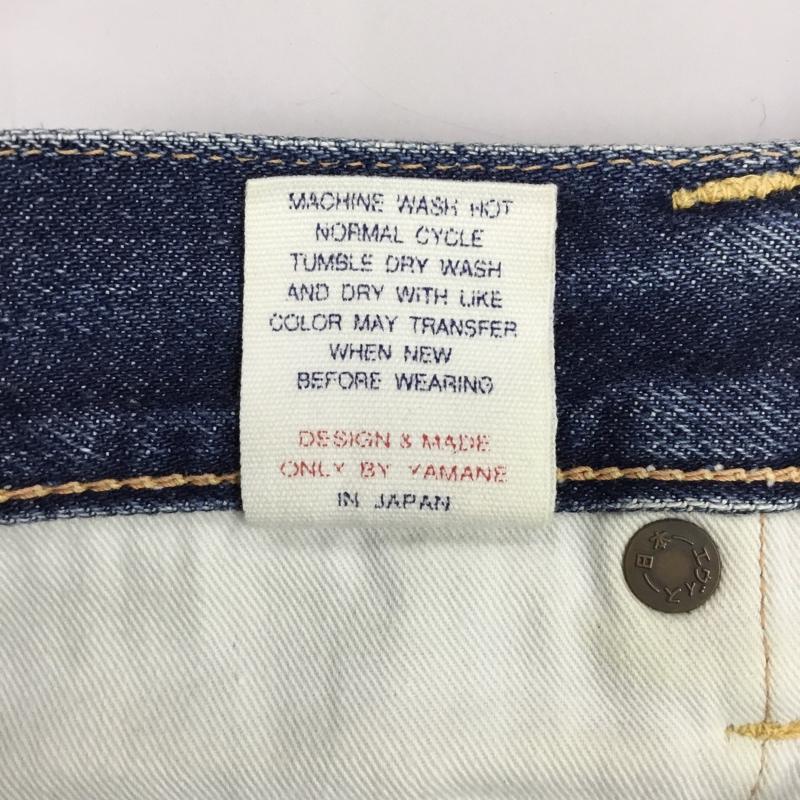 エヴィス EVISU パンツ デニム、ジーンズ 28 × 35 ジーパン 28インチ プリント 青 / ブルー / メンズ USED 古着 中古 10109688