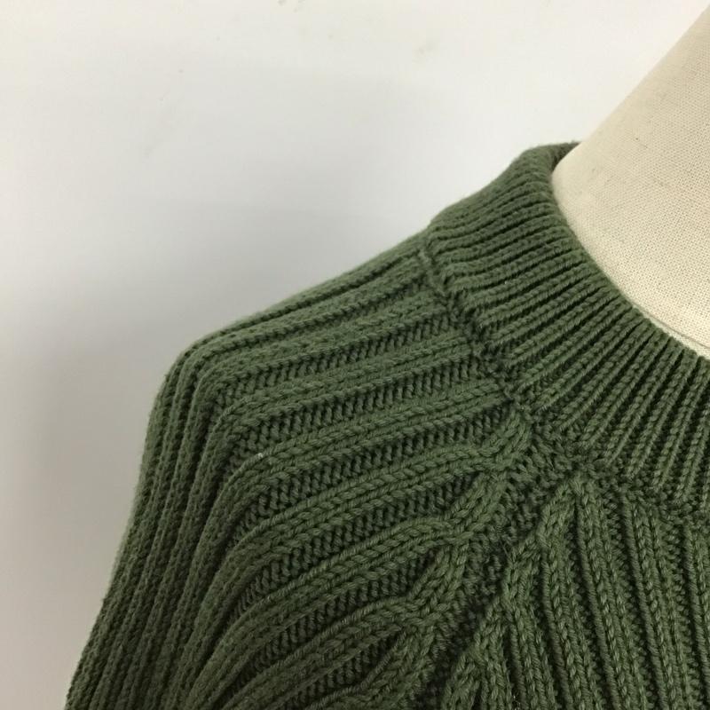 ザラ ZARA ニット、セーター 長袖 長袖ニットカットソー ラグラン ショート丈ニット S 無地 緑 / グリーン / レディース USED 古着 中古 10118532
