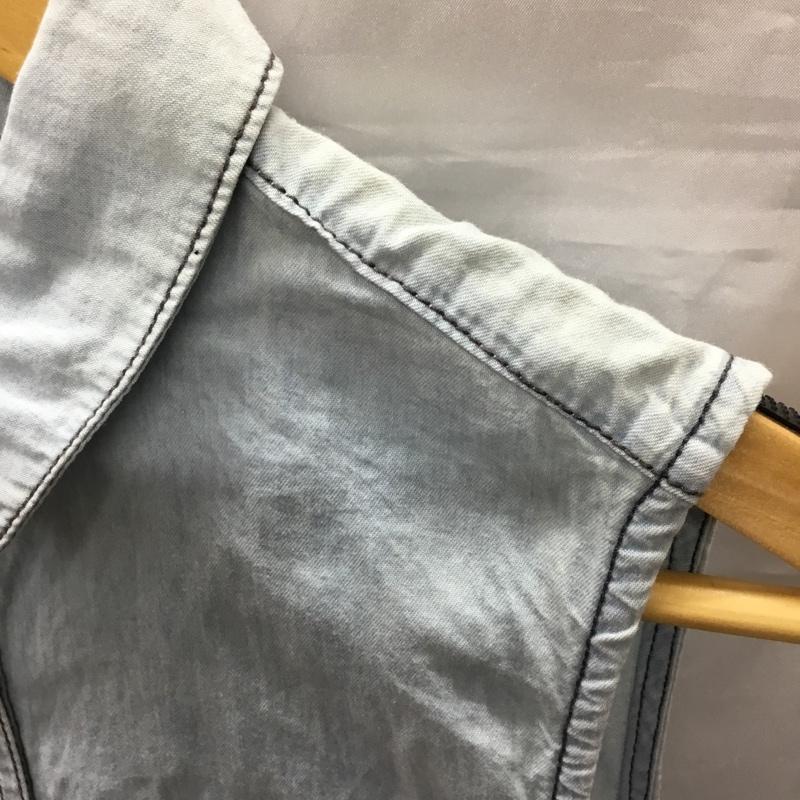 マウジー MOUSSY シャツ、ブラウス 半袖 0105SA30-6900 ノースリーブ デニム FREE 無地 水色 / ライトブルー / レディース USED 古着 中古 10118178