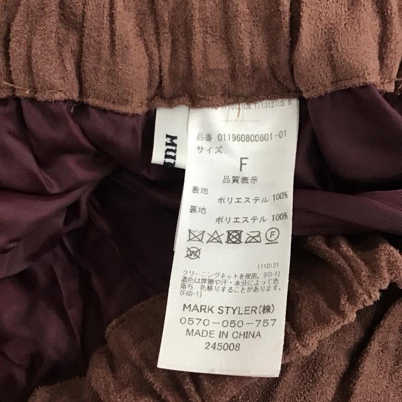 ムルーア MURUA スカート ロングスカート 011960800601-01 プリーツ FREE 無地 えんじ / ワインレッド / レディース USED 古着 中古 10120027