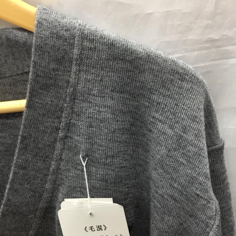 古着 USED カーディガン 長袖 DONKEY CLUB Vネック ウール混 タグ付き M 無地 灰 / グレー / メンズ USED 古着 中古 10119343