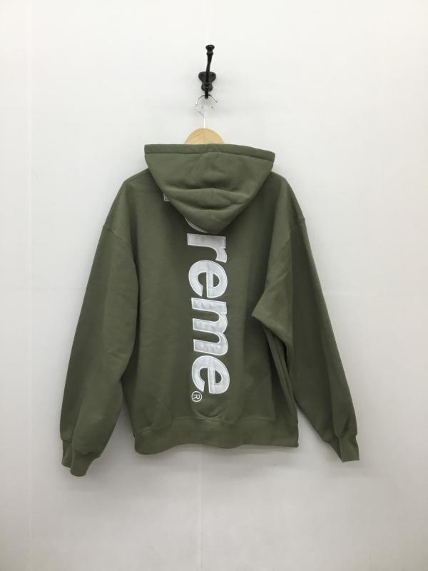 シュプリーム Supreme パーカー 長袖 Supreme 23AW Satin Applique Hooded L 刺繍 X ロゴ、文字 カーキ / カーキ / メンズ USED 古着 中古 10127170