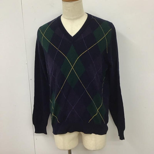 ブルックスブラザーズ BROOKS BROTHERS ニット、セーター 長袖 長袖ニットカットソー ニット セーター Vネックニット M チェック マルチカラー / マルチカラー /  メンズ USED 古着 中古 10112764