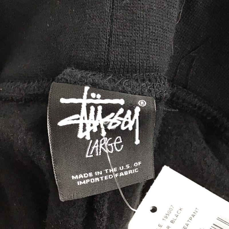 ステューシー STUSSY パンツ ワークパンツ、ペインターパンツ ワイドパンツ カジュアルパンツ ワークパンツ スウェットパンツ L ロゴ、文字 黒 / ブラック / メンズ USED 古着 中古 10134064