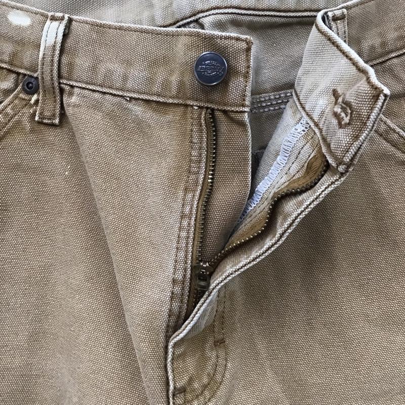ディッキーズ Dickies パンツ ワークパンツ、ペインターパンツ 607645025674 ダックペインターパンツ 34×32 34 ワンポイント 茶 / ブラウン /  メンズ USED 古着 中古 10122628