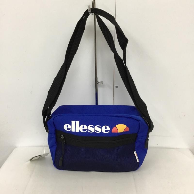 エレッセ ellesse ショルダーバッグ ショルダーバッグ EB7010 メッシュポケット タグ付き FREE ロゴ、文字 青 / ブルー / メンズ USED 古着 中古 10128543