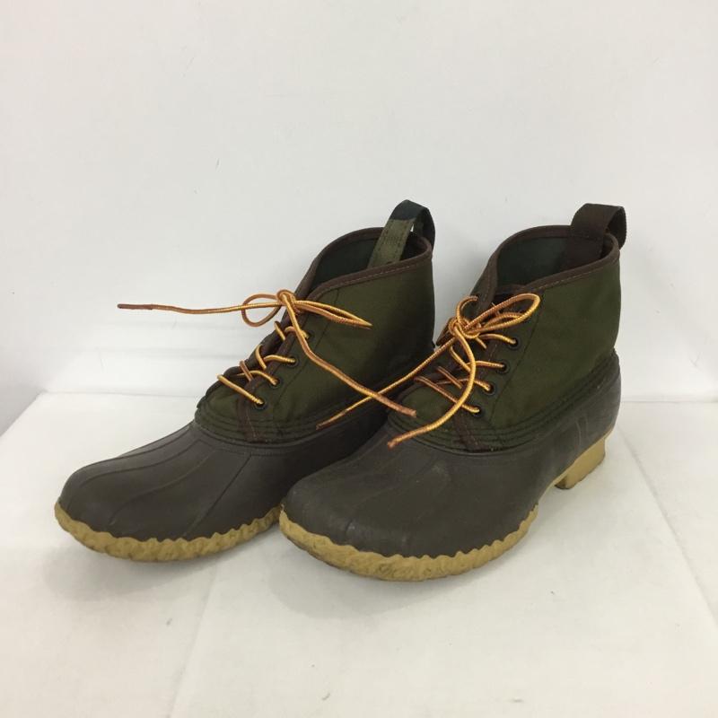 エルエルビーン L.L.Bean ブーツ ショートブーツ ビーンブーツ USA製 ロゴ、文字 カーキ / カーキ / X ダークブラウン / ダークブラウン / メンズ USED 古着 中古 10132114