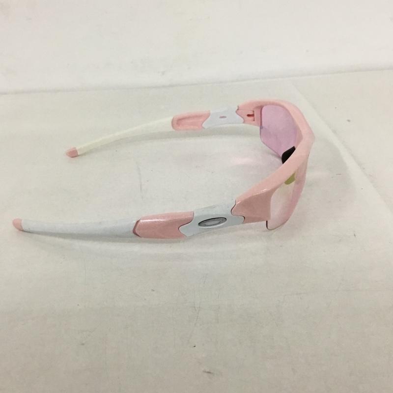 オークリー OAKLEY めがね・サングラス サングラス 03-886J FLAK JACKET スポーツサングラス ミラーレンズ 箱有 ロゴ、文字 桃 / ピンク / X 白 / ホワイト / メンズ USED 古着 中古 10129391