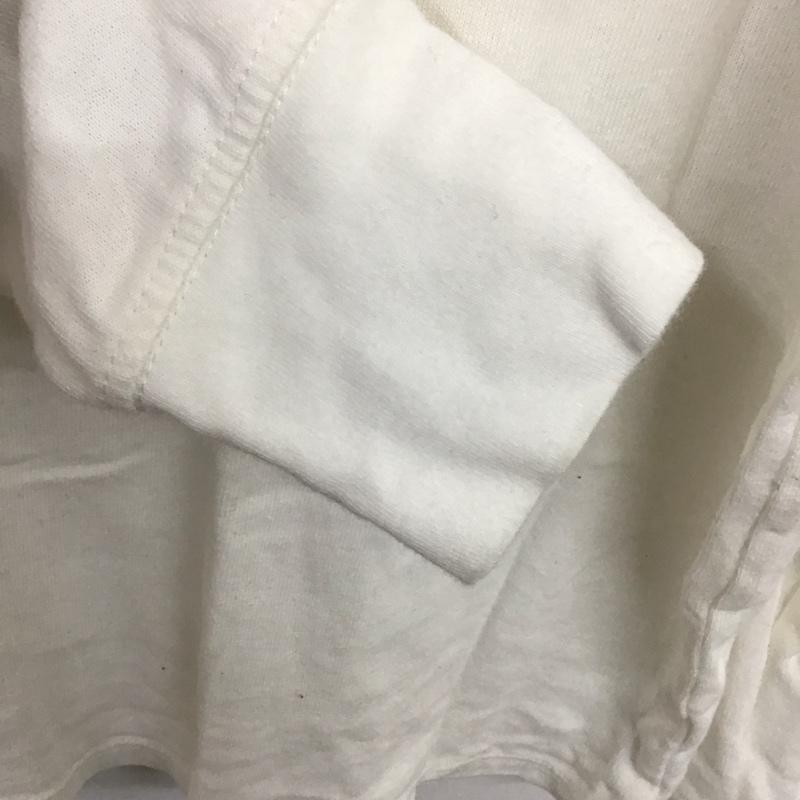 ザラ ZARA カットソー 長袖 長袖カットソー プリントカットソー クルーネック L プリント 白 / ホワイト / レディース USED 古着 中古 10132657