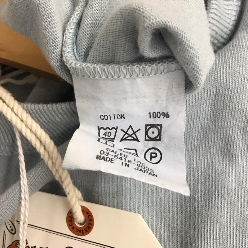 キャリー CALEE Tシャツ 半袖 半袖カットソー 無地Tシャツ クルーネックカットソー L ロゴ、文字 水色 / ライトブルー / メンズ USED 古着 中古 10135940