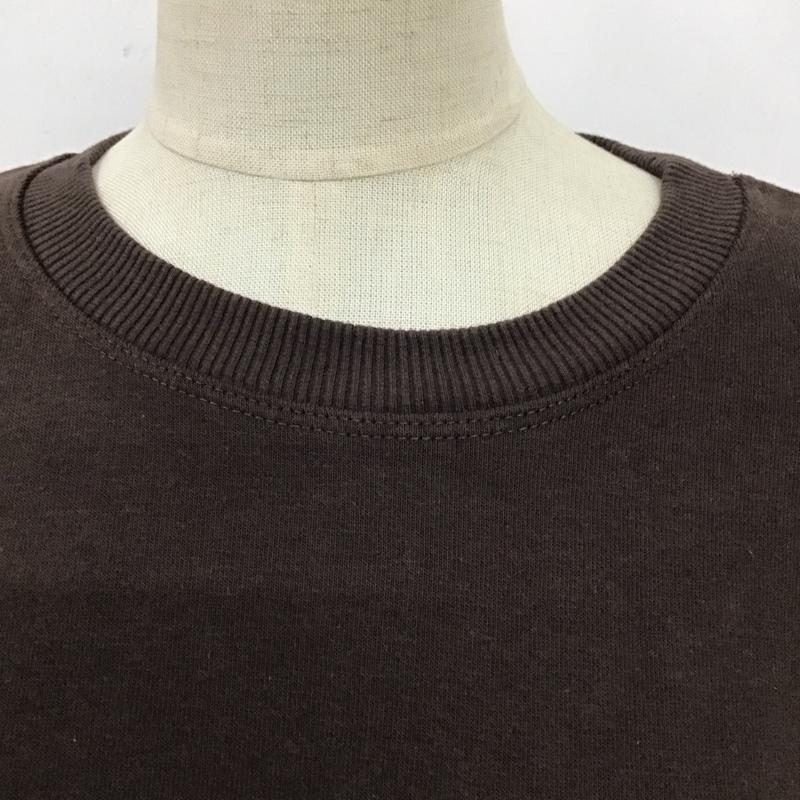 ザラ ZARA トレーナー 長袖 2298 467 716 肩フリル レース スウェット S 無地 ダークブラウン / ダークブラウン / レディース USED 古着 中古 10116309