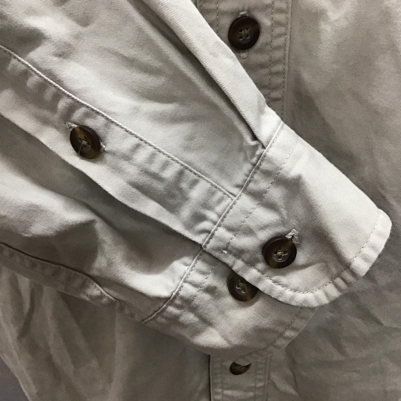 カーハート Carhartt シャツ、ブラウス 長袖 長袖シャツ カラーシャツ ポケットシャツ 長袖カットソー ボタンダウンシャツ XL ロゴ、文字 ベージュ / ベージュ /  メンズ USED 古着 中古 10111807