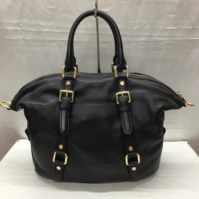 マイケルコース MICHAEL KORS トートバッグ トートバッグ 35H2GBFS2L 2WAY ショルダー ロゴ、文字 黒 / ブラック / X 金 / ゴールド / レディース USED 古着 中古 10113045