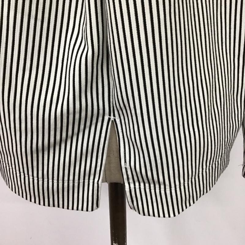 アズールバイマウジー AZUL BY MOUSSY カットソー 長袖 250DSH80-047C BACK TWIST OPEN TOPS S ボーダー柄 白 / ホワイト / X 黒 / ブラック / レディース USED 古着 中古 10115906