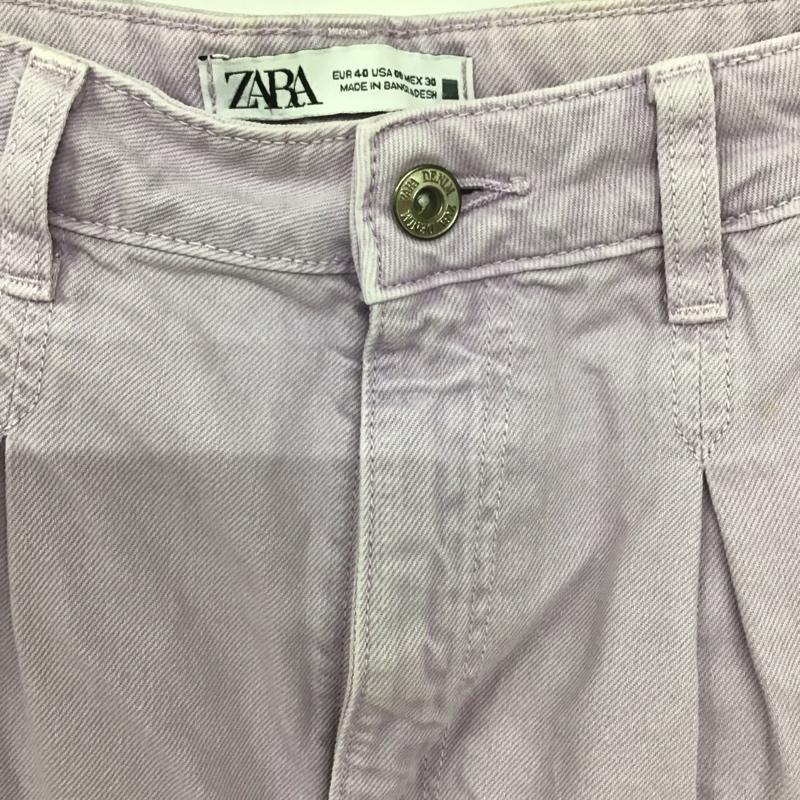 ザラ ZARA パンツ デニム、ジーンズ 40 無地 紫 / パープル / レディース USED 古着 中古 10136818