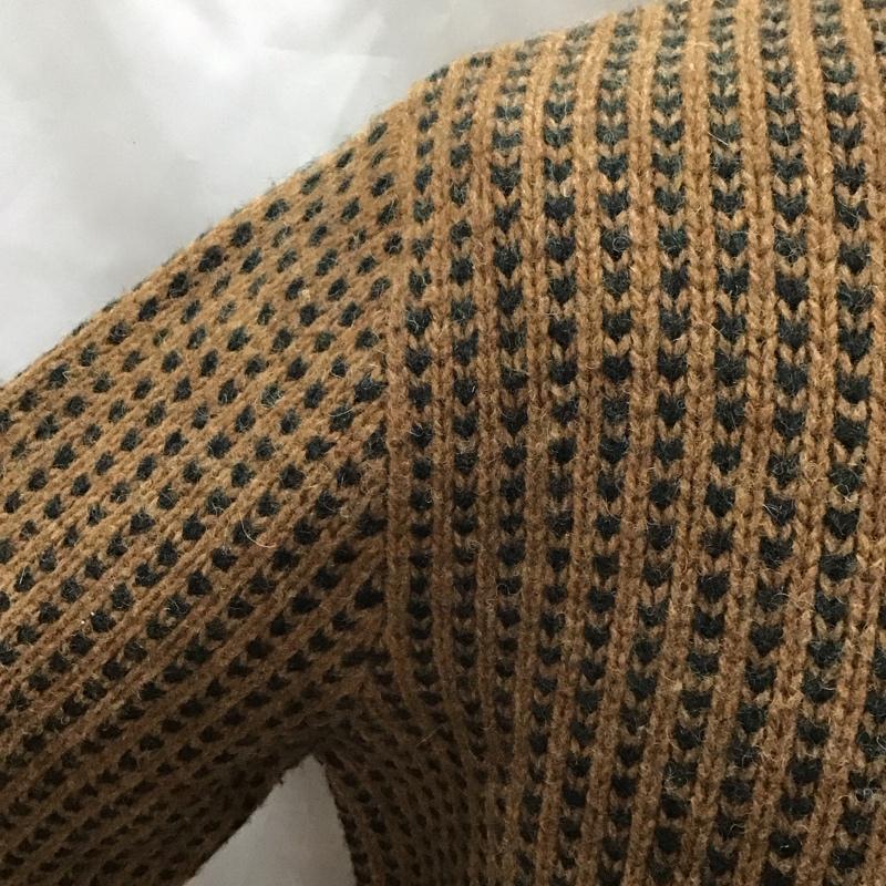 エルエルビーン L.L.Bean ニット、セーター 長袖 長袖ニットカットソー ニット セーター クルーネックニット M 総柄 茶 / ブラウン / メンズ USED 古着 中古 10111804