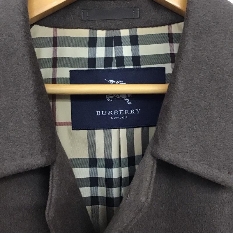 バーバリーロンドン Burberry London ジャケット、上着 ジャンパー、ブルゾン ロングコート カラージャケット アウター L 無地 茶 / ブラウン / メンズ USED 古着 中古 10137224