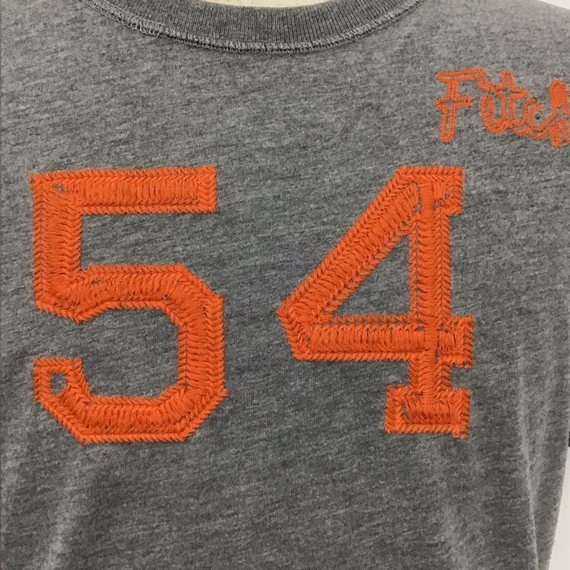アバクロンビーアンドフィッチ ABERCROMBIE&FITCH Tシャツ 半袖 半袖カットソー 刺繍Tシャツ クルーネックカットソー M ロゴ、文字 灰 / グレー / メンズ USED 古着 中古 10107253