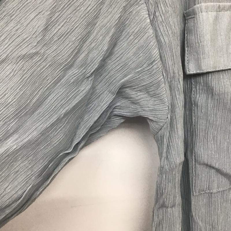 ダブルクローゼット w closet ワンピース ロングスカート 長袖シャツワンピース 前空きロングワンピース ノーカラー FREE 無地 灰 / グレー / レディース USED 古着 中古 10128919