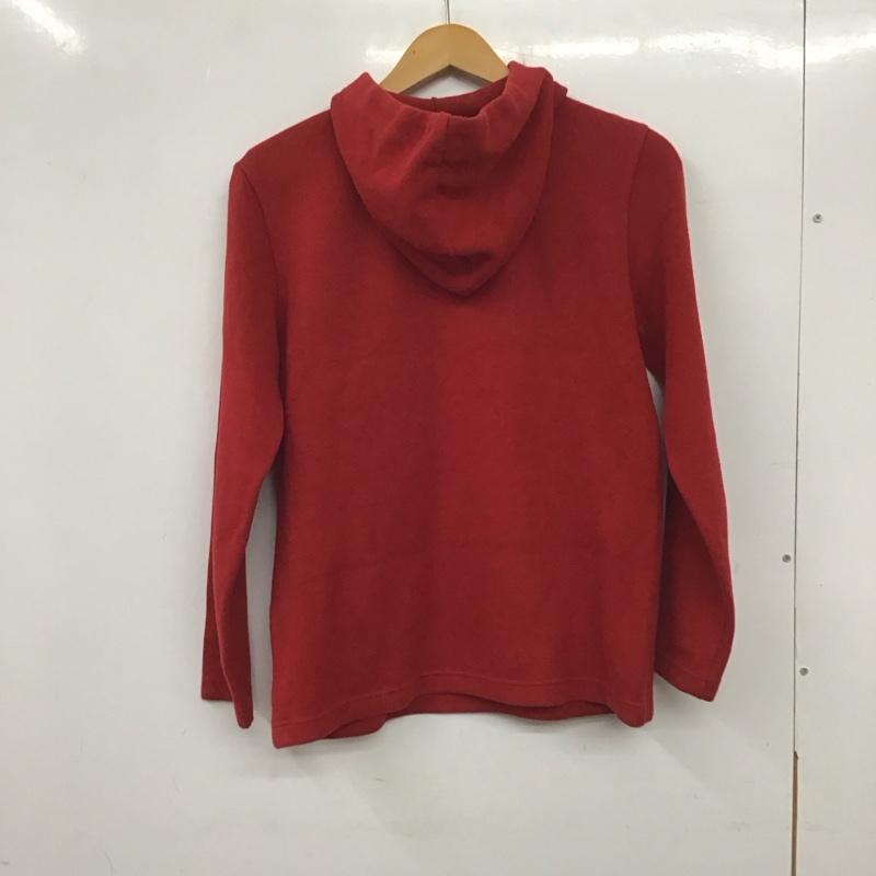 ラコステ LACOSTE パーカー 長袖 プルオーバー ハーフジップ 40 ワンポイント 赤 / レッド / レディース USED 古着 中古 10139145