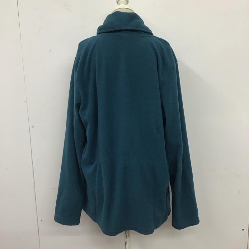 エルエルビーン L.L.Bean カーディガン 長袖 フリース L 無地 青 / ブルー / レディース USED 古着 中古 10124047