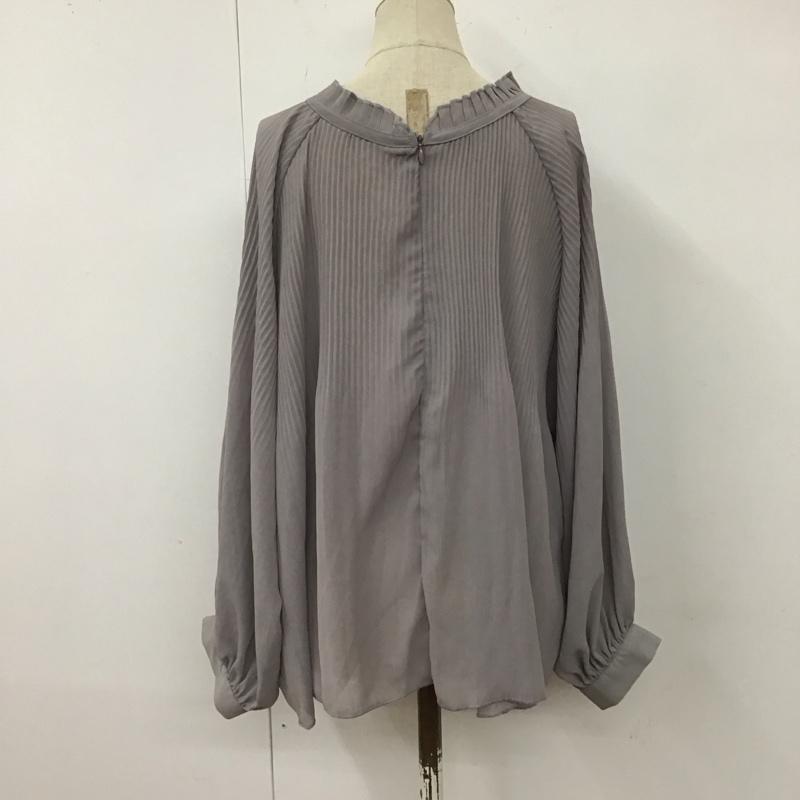 ミスティック mystic カットソー 長袖 長袖カットソー フレアシャツ スタンドネック 無地 灰 / グレー / レディース USED 古着 中古 10117491